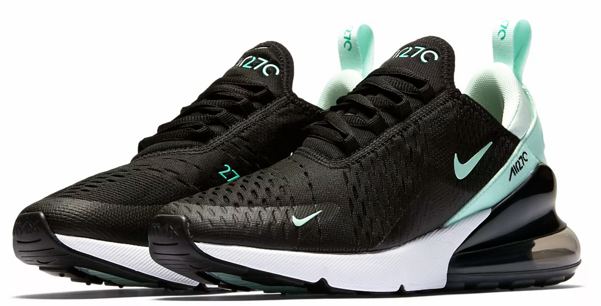 nike air max 270 black and mint green