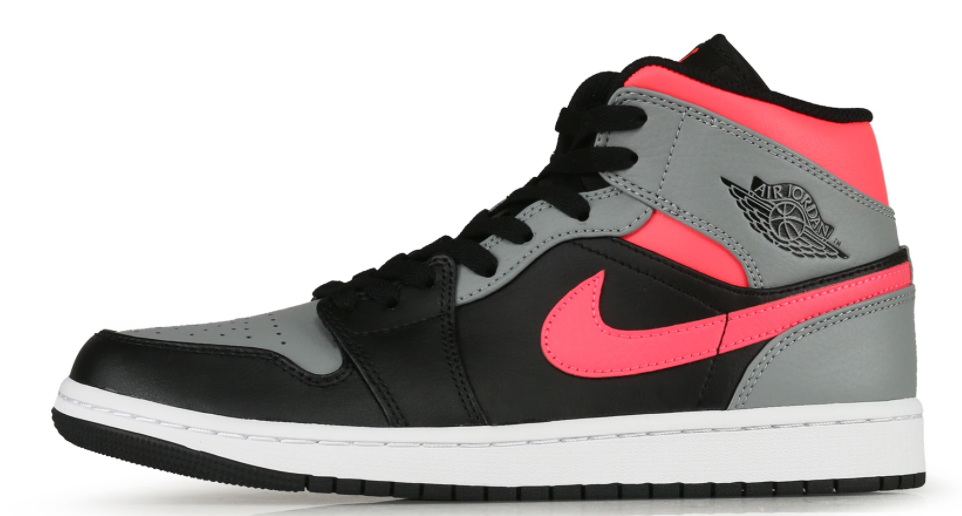 air jordan 1 mid black hot punch