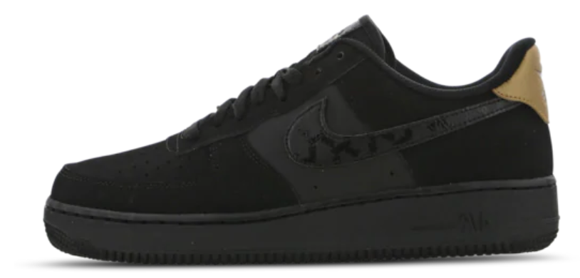 nike af1 black and gold