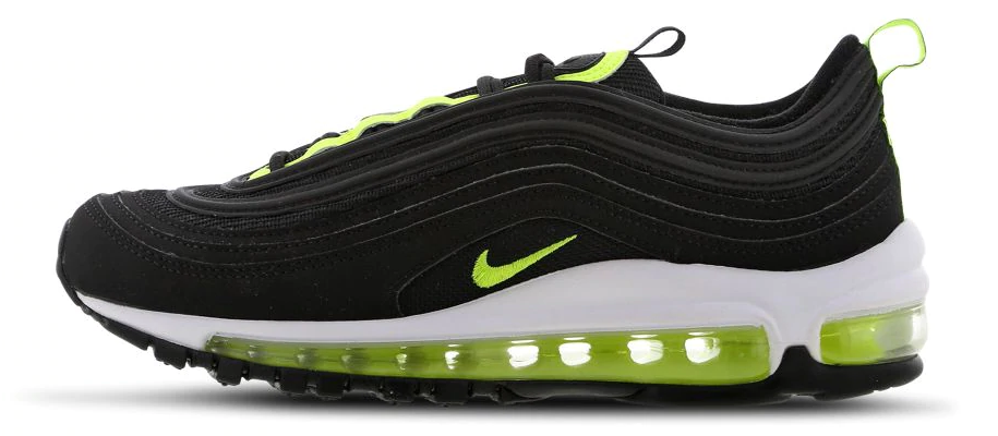 air max black and lime green