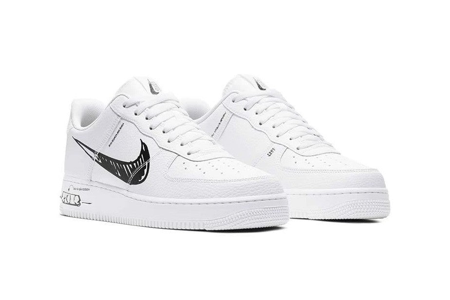 nike air force 1 lv8 utility scribble white