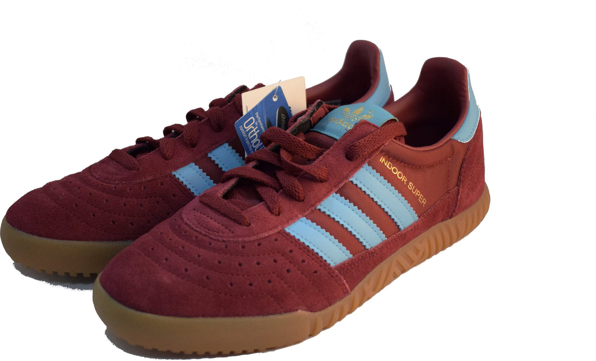 adidas 35 trainers claret and blue