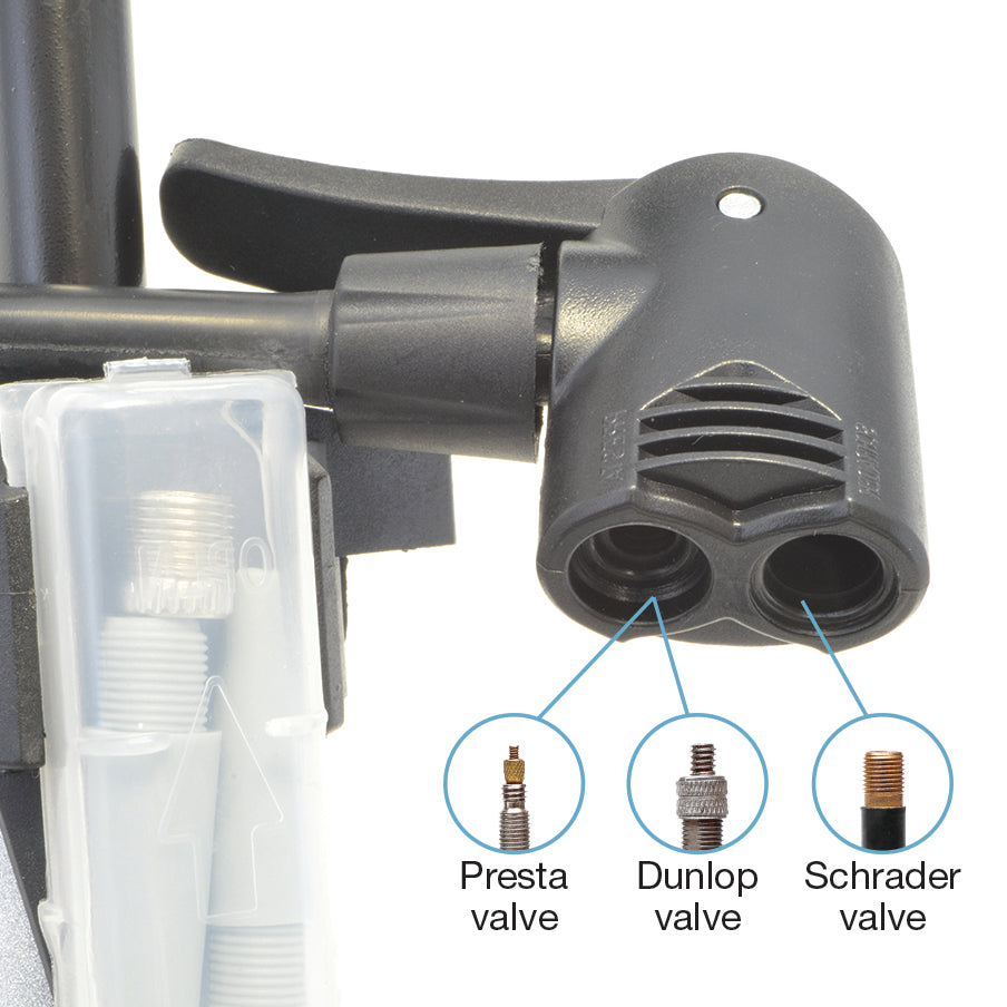 bike pump dual valve