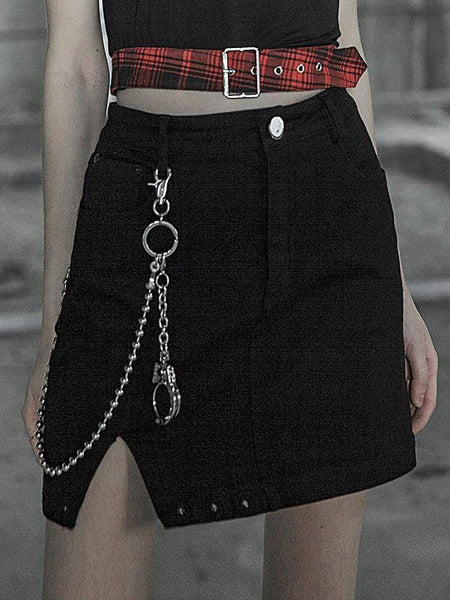 black mini tube skirt