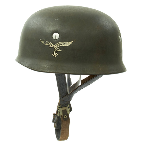 Original German WWII M38 Single Decal Luftwaffe Paratrooper Helmet Mod – International Military Antiques