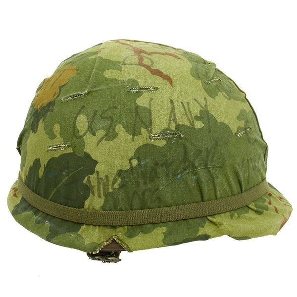 US Army Vietnam War M1 Stalen Gevechtshelm met Liner &Mitchell Cover Origineel Accessoires Hoeden & petten Helmen Militaire helmen 