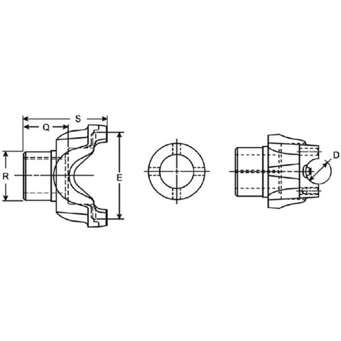 Spicer 3-4-2801 | (1350) Drive Shaft End Yoke