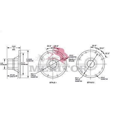 5WCS40-45A Meritor Companion Flange | Round