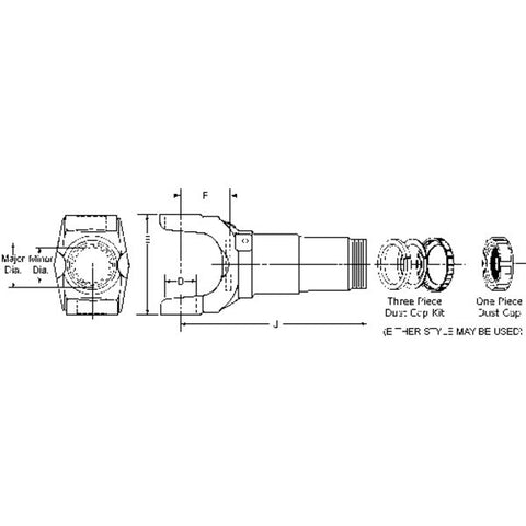 6-3-3171Kx Spicer 1710 Series Slip Yoke