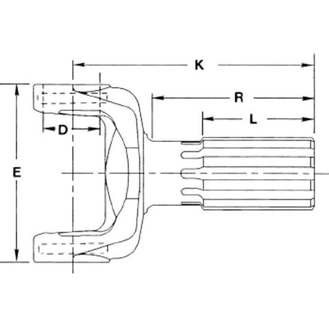 6.5-82-461-3 Spicer 1810 Series Yoke Shaft