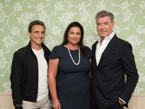 Pierce Brosnan and the "Poisoning Paradise" director and executive producer