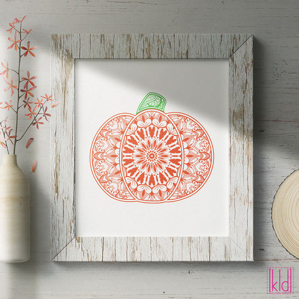 Freebie Friday - Mandala Pumpkin SVG File | Kelly Lollar Designs