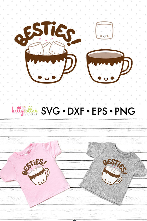Freebie Friday | Cute Hot Cocoa and Marshmallow Characters SVG Cut Files