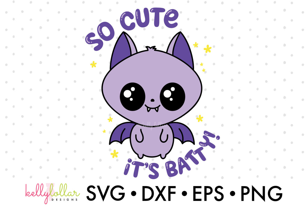 Cute Halloween Kawaii Bat Design for Kids | SVG DXF EPS PNG Cut Files | Free for Personal Use