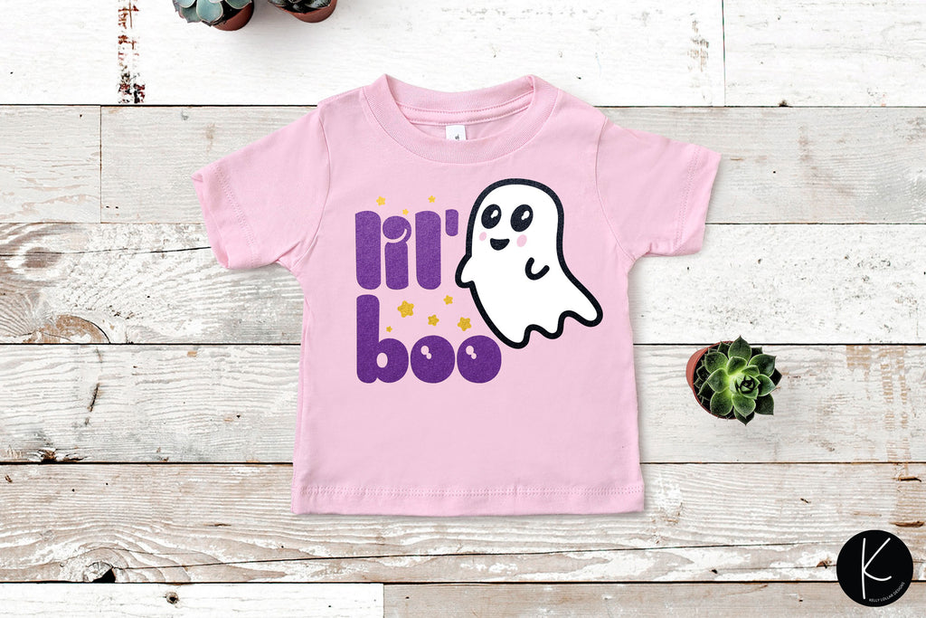 Lil' Boo Halloween Kid's Shirt Design | SVG DXF EPS PNG Cut Files | Free for Personal Use