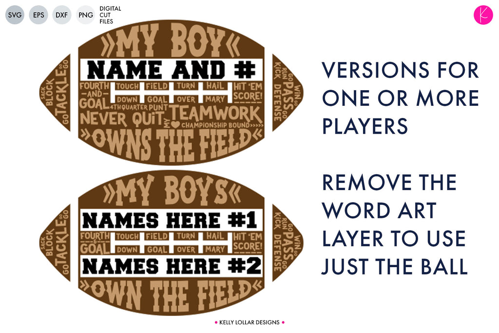 Freebie Friday | My Boys Parent & Grandparent Football Cut Files | SVG DXF EPS PNG