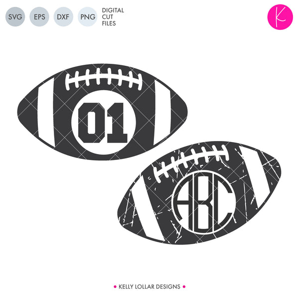 Football Monogram Svg Files Kelly Lollar Designs