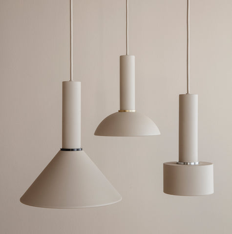 Ferm Living Collect Lighting series in cashmere, available in someday designs 