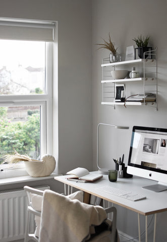 Abi Dare of These Four Walls blog's home office 