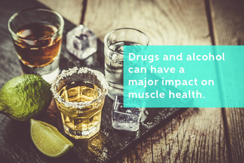 Drugs and alcohol can impact muscle health and cause rhabdomyolysis