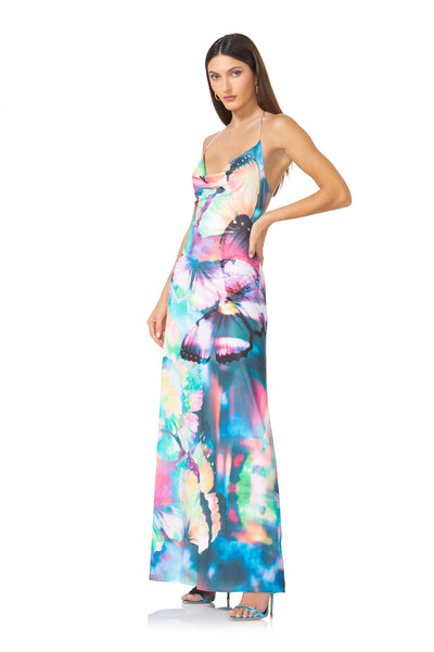 Angelo Maxi Dress - Abstract Butterfly