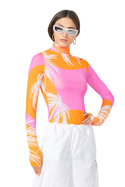 Zadie Top - Orange Palm