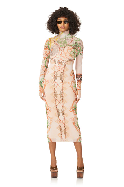 Shailene Mesh Dress - Neutral Tattoo