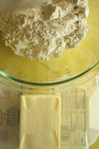 Making the delicious gluten free tart crust