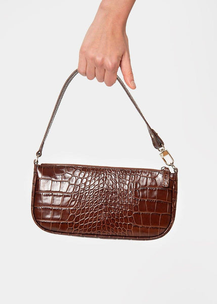 By Far Rachel Bag in Nutella Croc Embossed Leather – The Frankie Shop