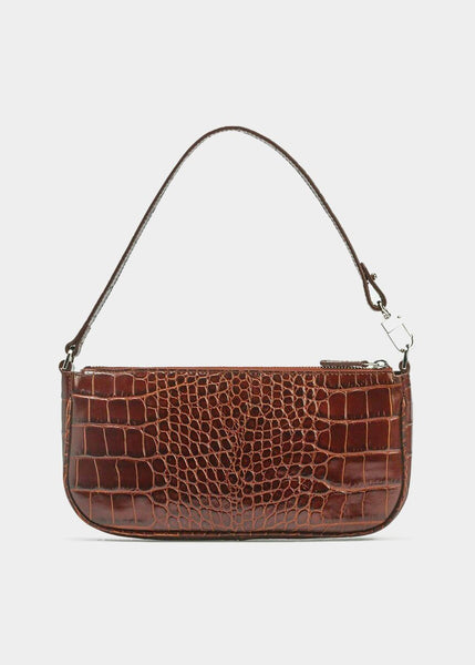 By Far Rachel Bag in Nutella Croc Embossed Leather – The Frankie Shop