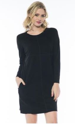 black long sleeve tunic dress