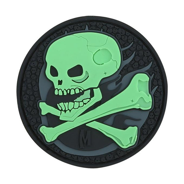 Details about   Skull Morale Patch maxpedition SKULZ glow in the dark hook and loop patch PVC 