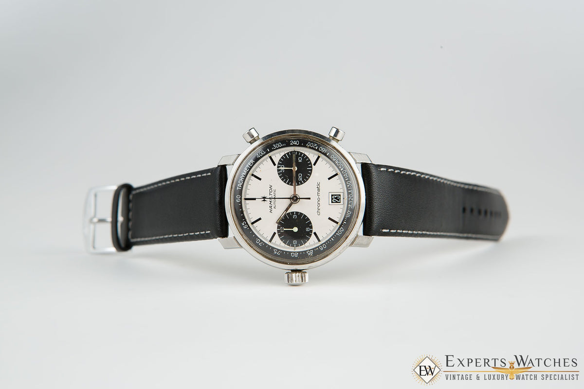 Vintage 1970's Hamilton Chrono-Matic Chronograph Date Panda Cal 11 Wat