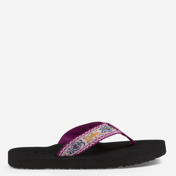dark purple flip flops