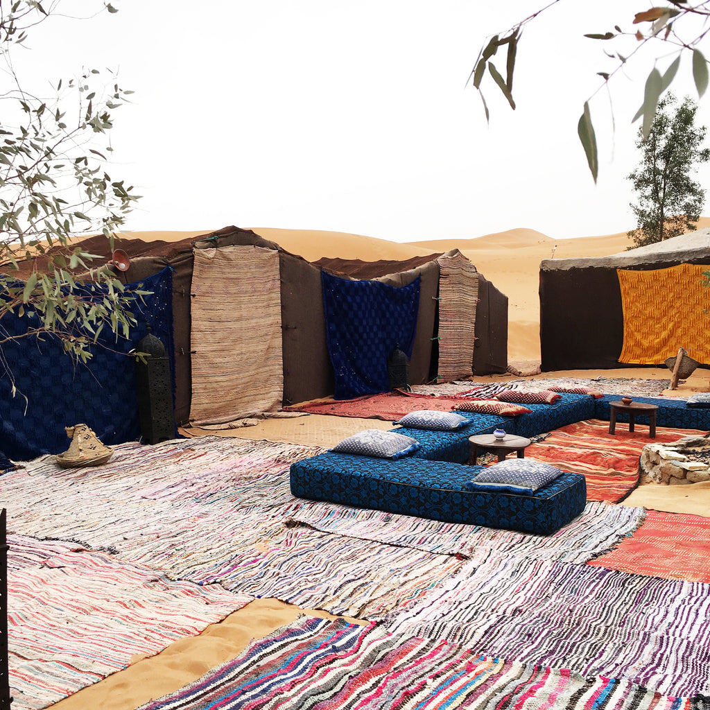 Berber Camp made up of rugs