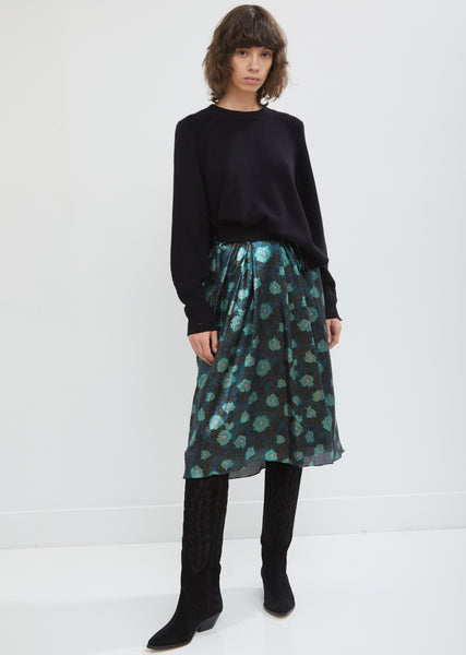 Prehnite Printed Silk Skirt by Isabel 