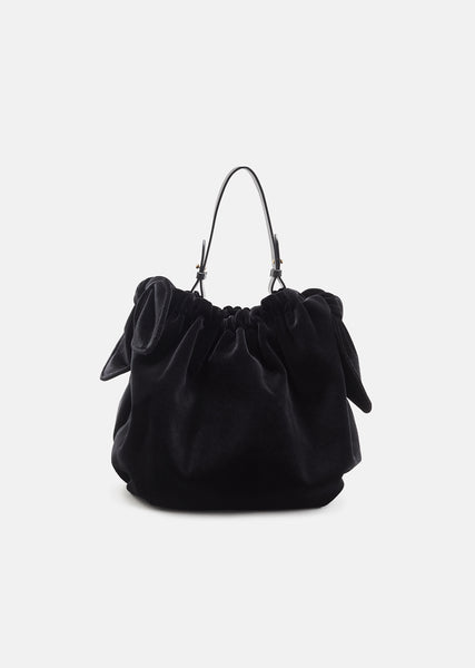 Double Bow Bonded Velvet Bag by Simone Rocha- La Garçonne