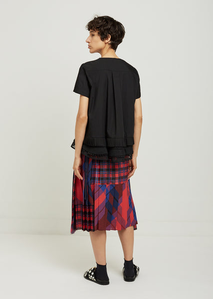 安心 保証 ☆激レア☆sacai Plaid Scarf Skirt プリーツ 22SS