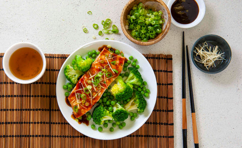 Healthy teriyaki salmon