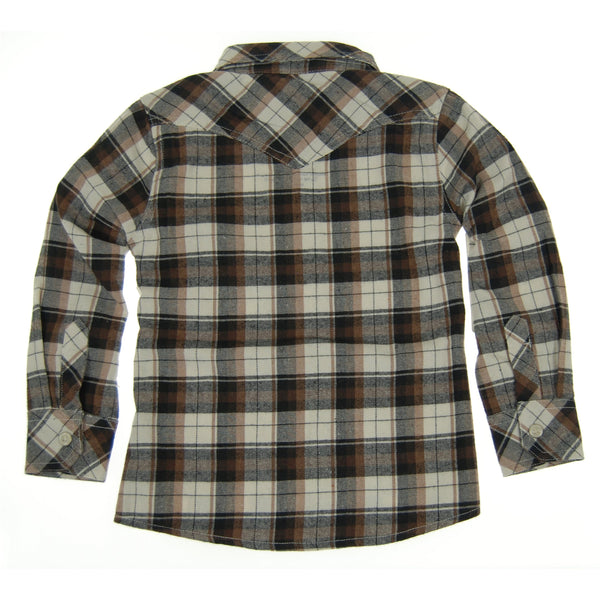 Mini Shatsu Big Boys Plaid Music Lover Button Down Shirt Mini Shatsu Big Boys Plaid Music Lover Button Down Shirt