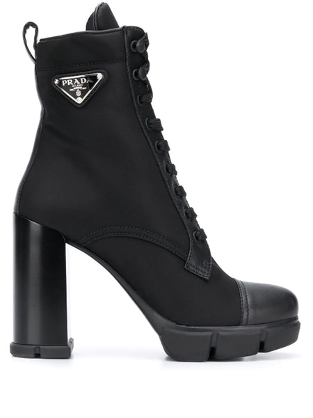 prada lace up booties