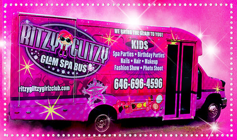 Long Island New York Kids Spa Birthday Party Bus - Ritzy Glitzy Girlz Club