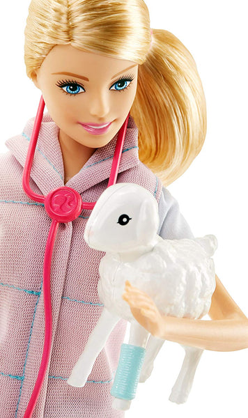 barbie careers farm vet doll & playset