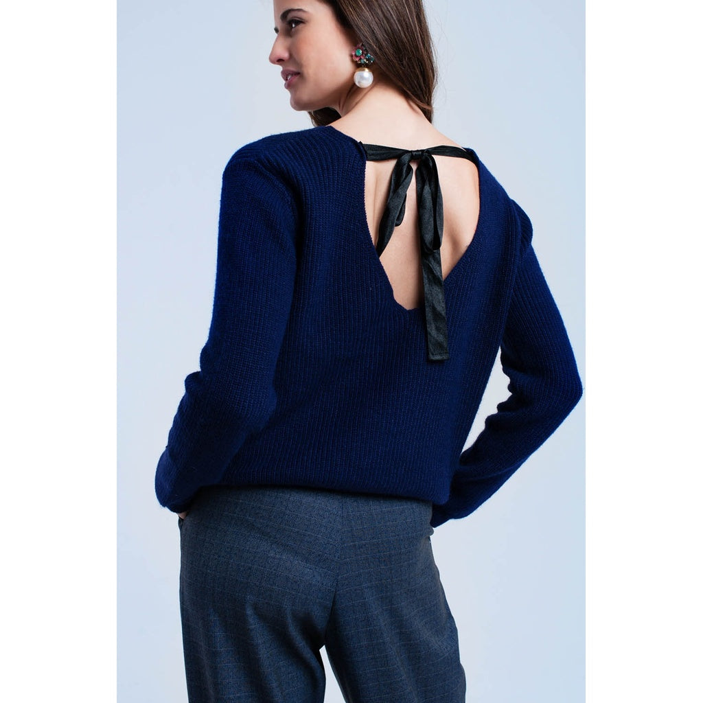 navy blue sweater women's