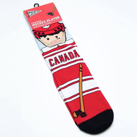 Canadian Hockey Player Socks