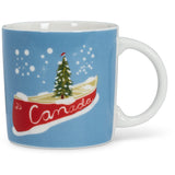 Canada Canoe and Tree Holiday Mug