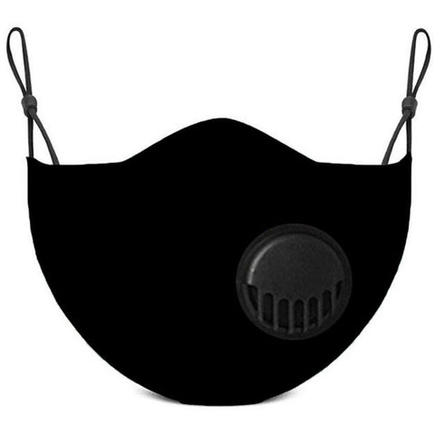 Face Mask With Filter Black Adult