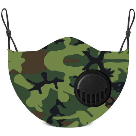 Face Mask With Filter Camo Adult