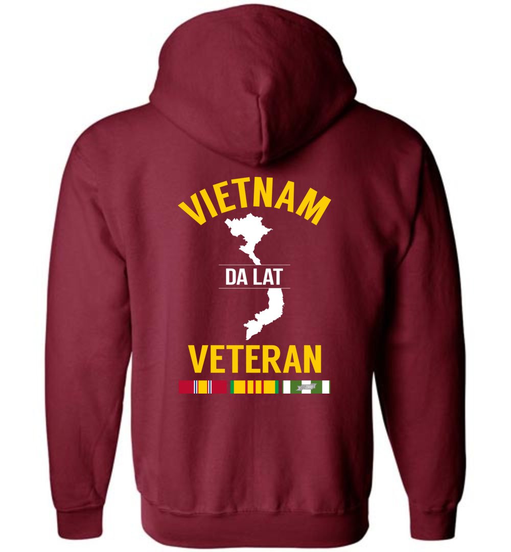 Vietnam Veteran "Da Lat" - Men's/Unisex Zip-Up Hoodie-Wandering I Store