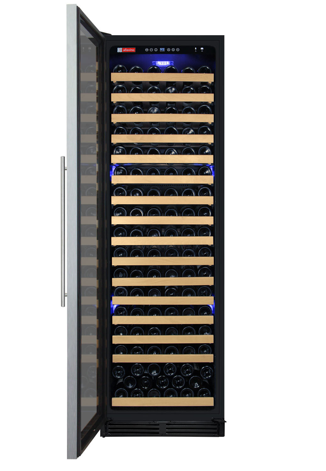 Allavino 24" Wide FlexCount Classic II Tru-Vino 174 Bottle Single Zone Stainless Steel Left Hinge Wine Refrigerator Model
